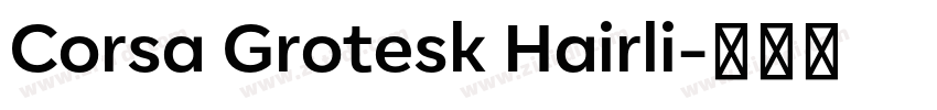 Corsa Grotesk Hairli字体转换
